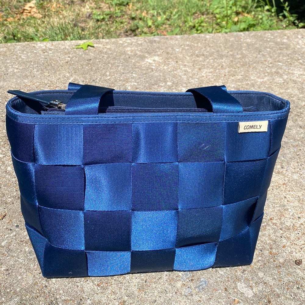 Blue Woven Women's Bag